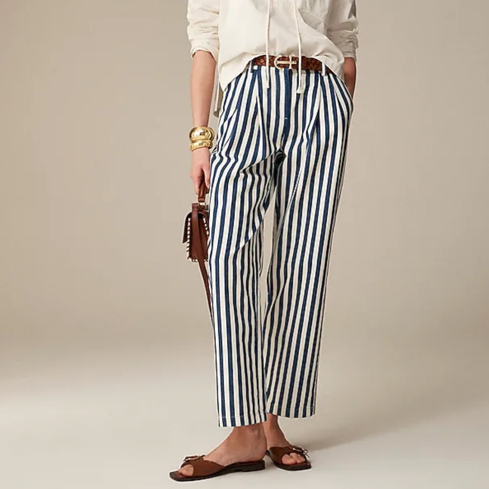 Jcrew Wide-leg essential pant in sailor stripe